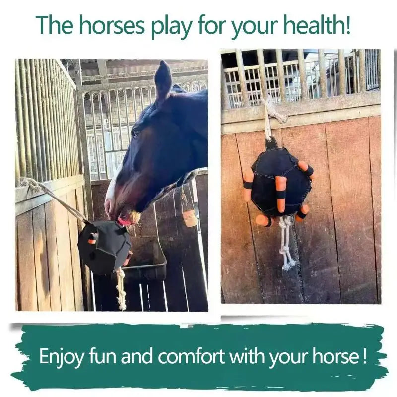 Horse Enrichment Toys Interactive Training Feeder Hay Ball Stall Toy For Horses For Goat Cow Sheep Livestock Cattle Barn Farm