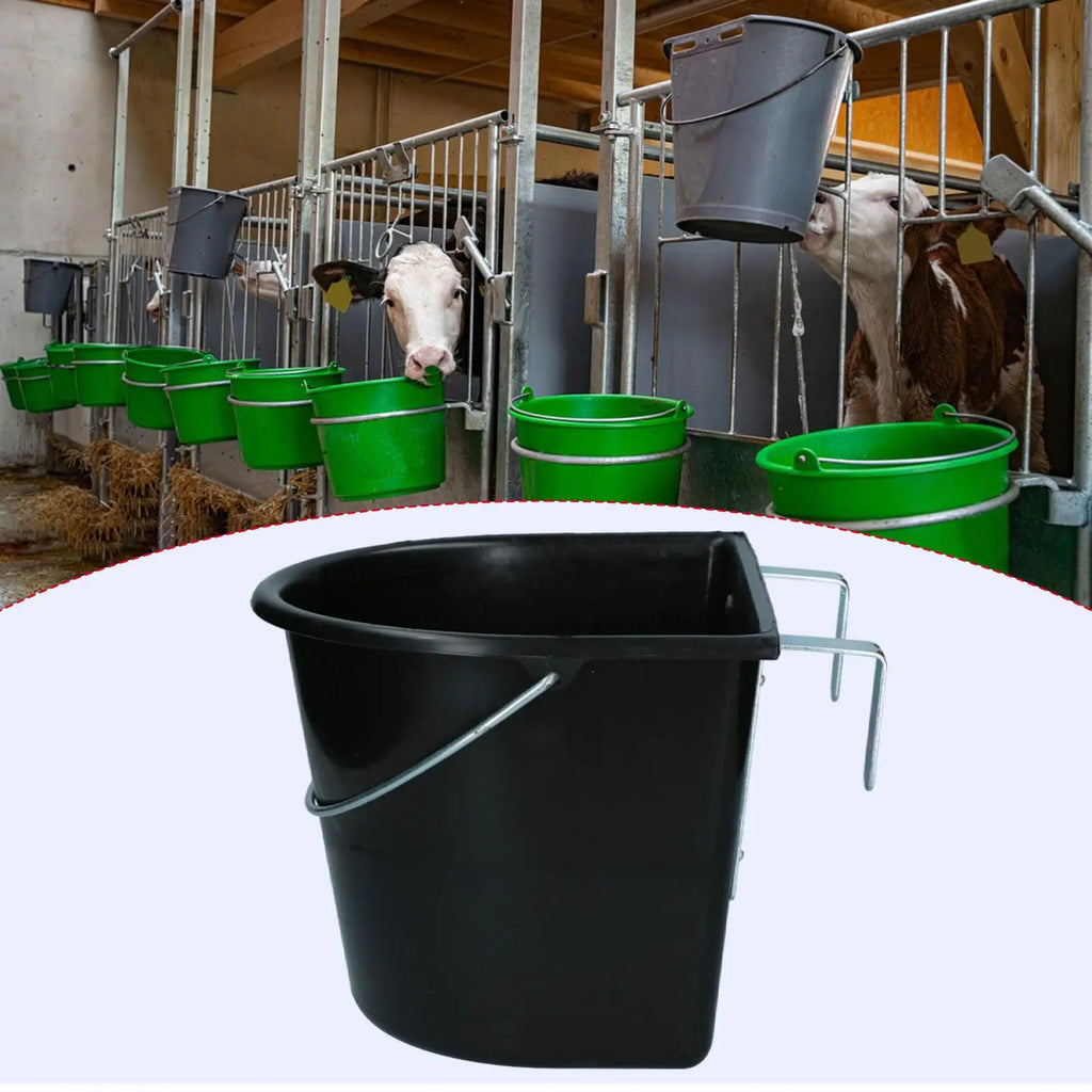 Horse Feeder Pan Large feed Trough Mountable Heavy Duty Animal Feeding Bowl Farm Stalls Accessoires Feeder for Livestock