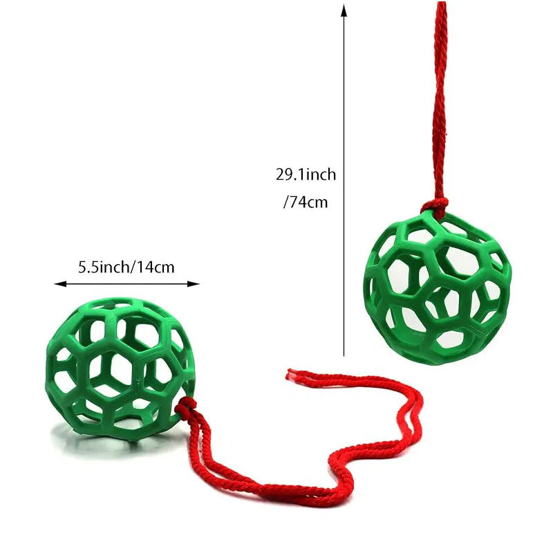 Horse Treat Ball Stables Hanging Hay Feeder Feeding Polo, Horse Care Ball 2-pack